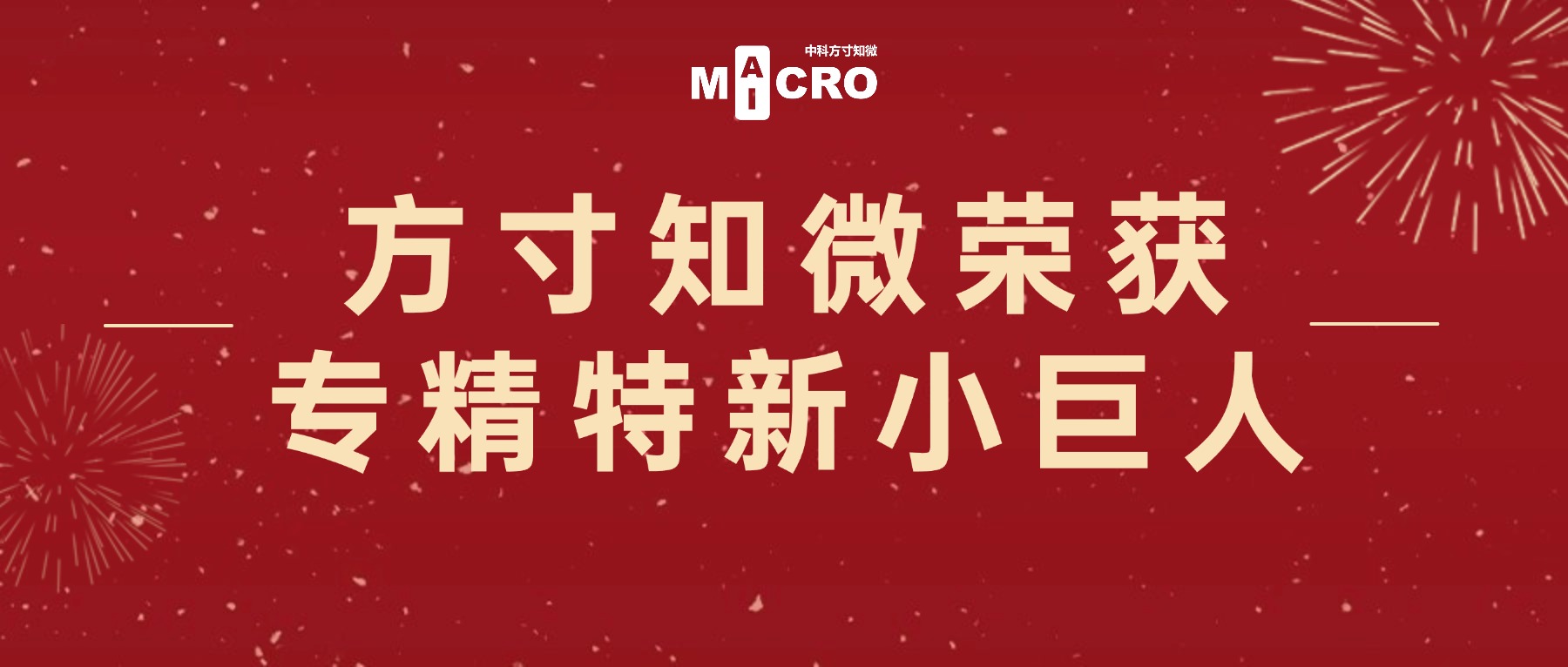 获奖喜讯 | 方寸知微荣获国家级专精特新“小巨人”企业